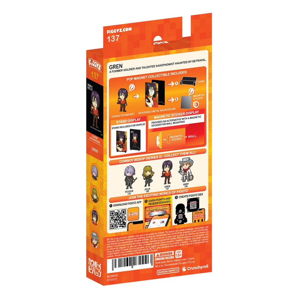 Cowboy Bebop FiGGYZ Magnet-Sammelfigur Gren 11 cm
