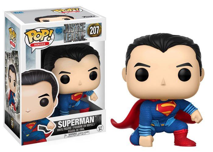 Justice League Movie POP! Movies Vinyl Figur Superman (Landing Pose) 9 cm