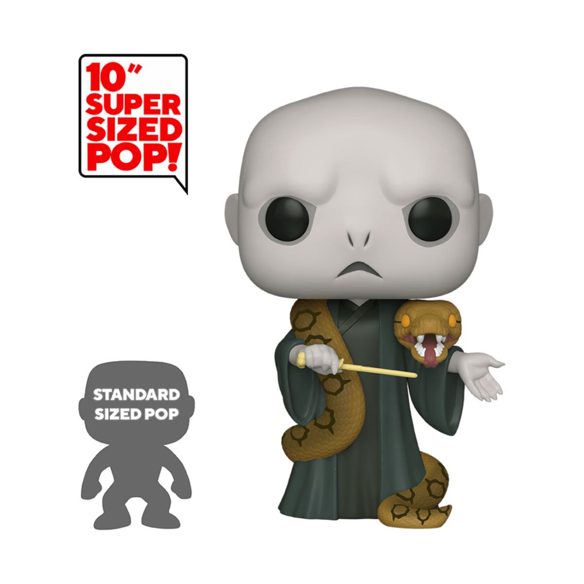 Harry Potter Super Sized POP! Movies Vinyl Figur Voldemort w/Nagini 25 cm