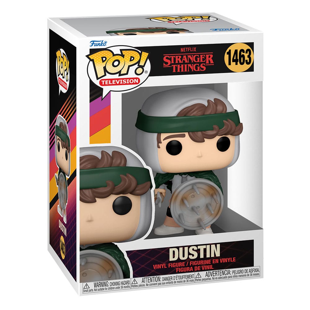 Stranger Things POP! TV Vinyl Figur Hunter Dustin with Shield 9 cm
