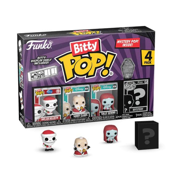 Nightmare Before Christmas Bitty POP! Vinyl Figuren 4er-Pack Santa Jack 2,5 cm