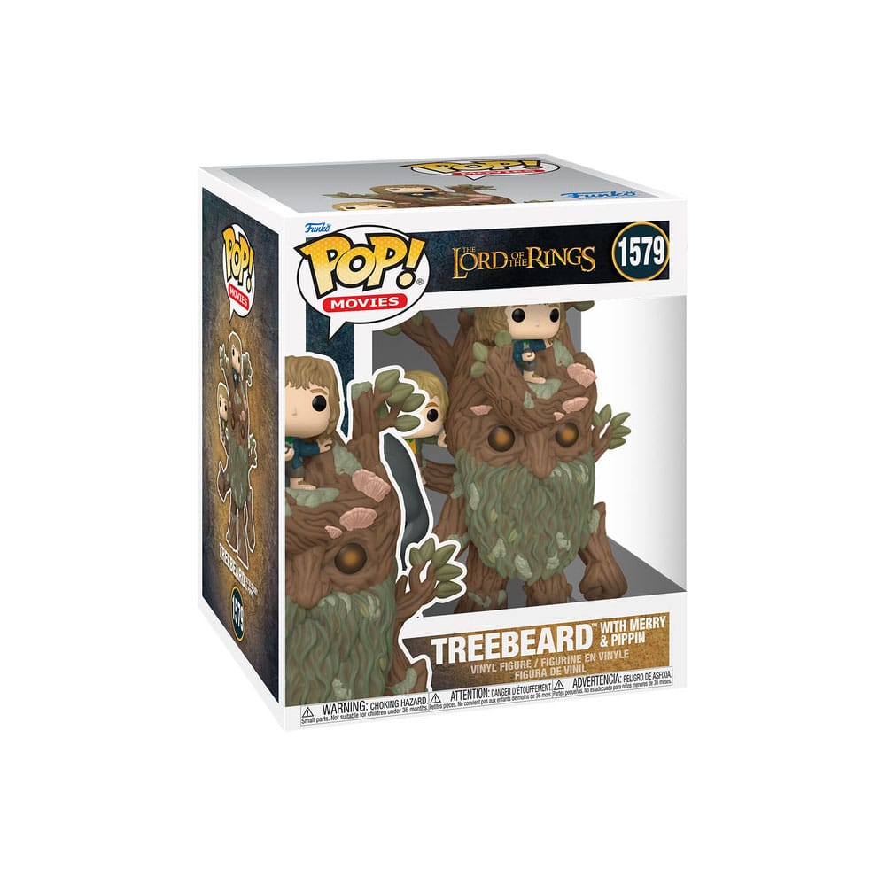 Der Herr der Ringe Super Sized POP! Animation Vinyl Figur Treebeard with Merry & Pippin 15 cm