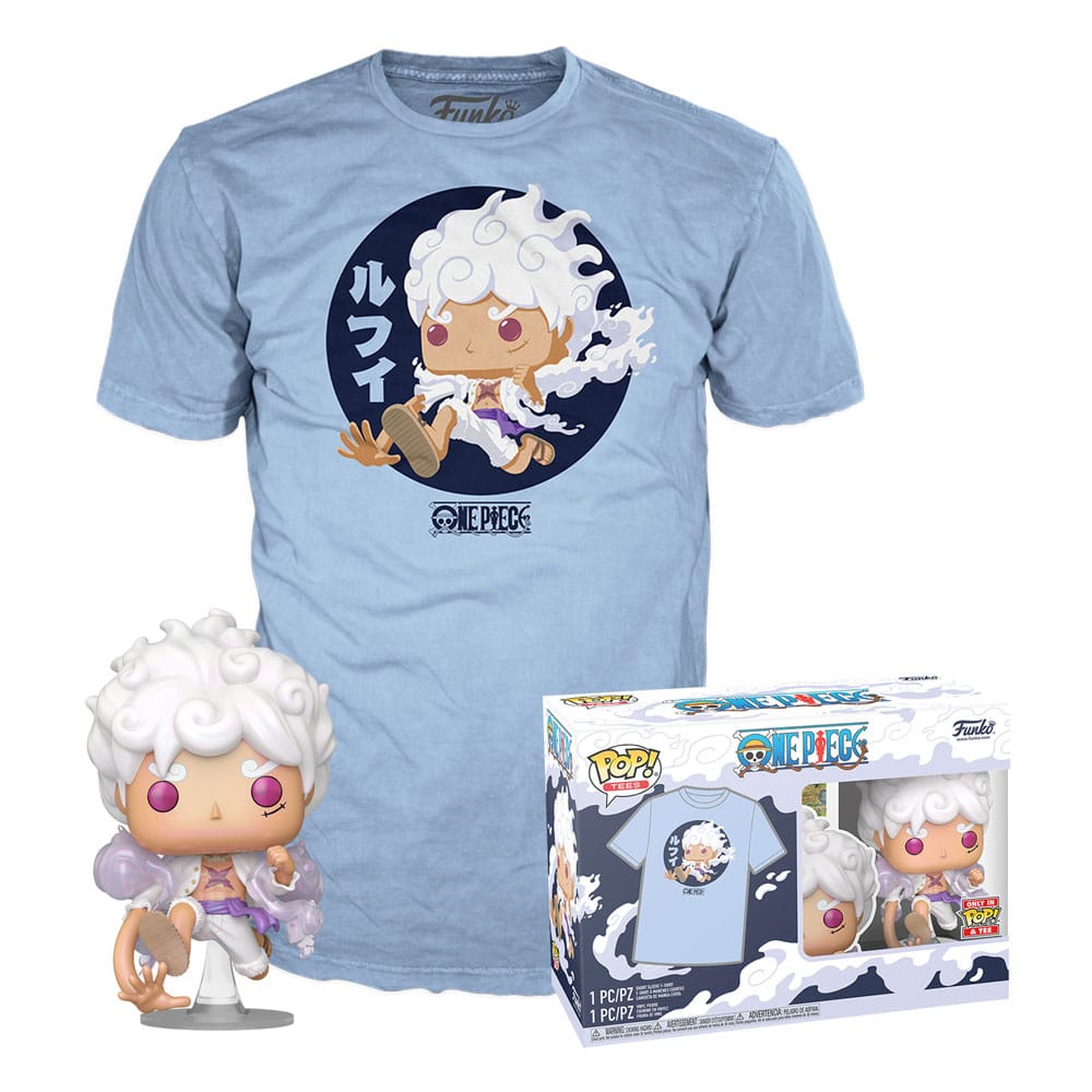 One Piece POP! & Tee Vinyl Figur & T-Shirt Set Luffy Fifth Gear Größe M