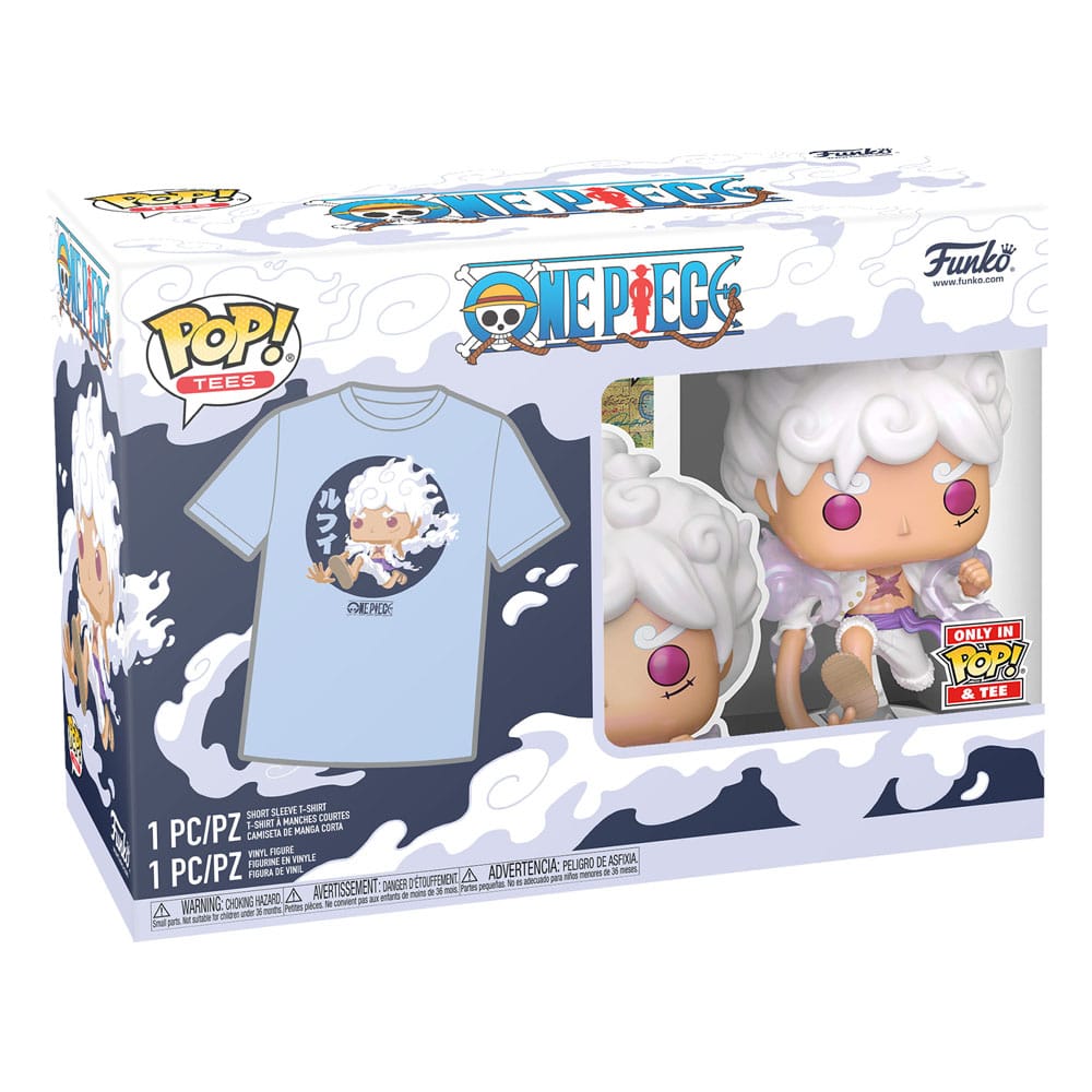 One Piece POP! & Tee Vinyl Figur & T-Shirt Set Luffy Fifth Gear Größe XL