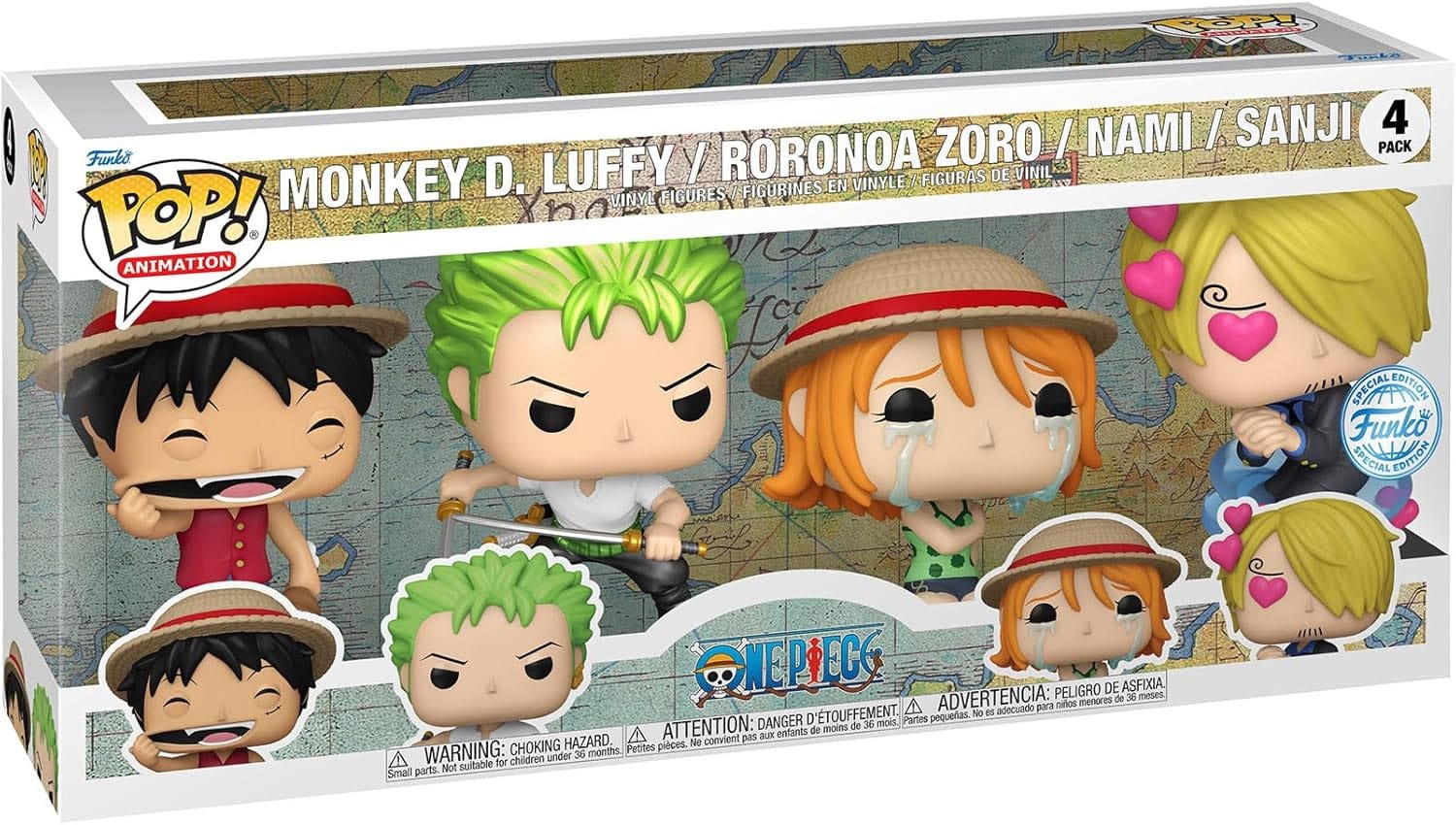 One Piece POP! Animation Vinyl Figuren 4er-Pack Refresh 4PK(EMEA) 9 cm