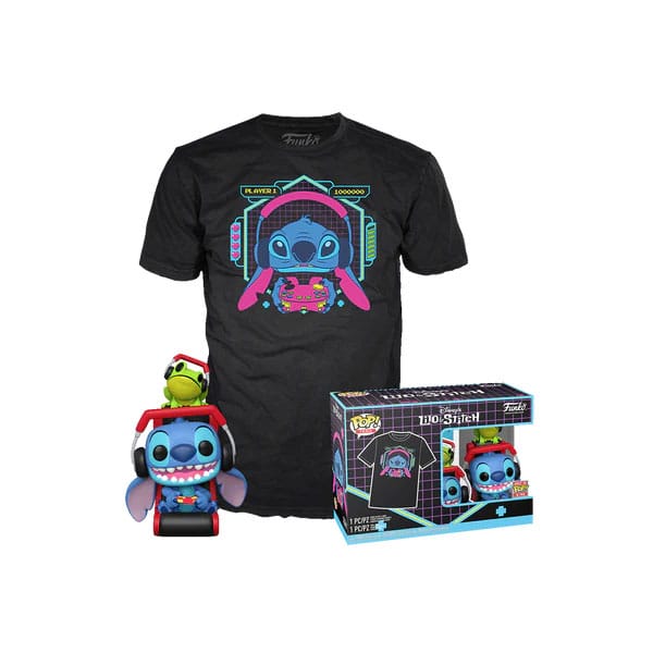 Lilo & Stitch POP! & Tee Vinyl Figur & T-Shirt Set Gmr Stitch w/frog