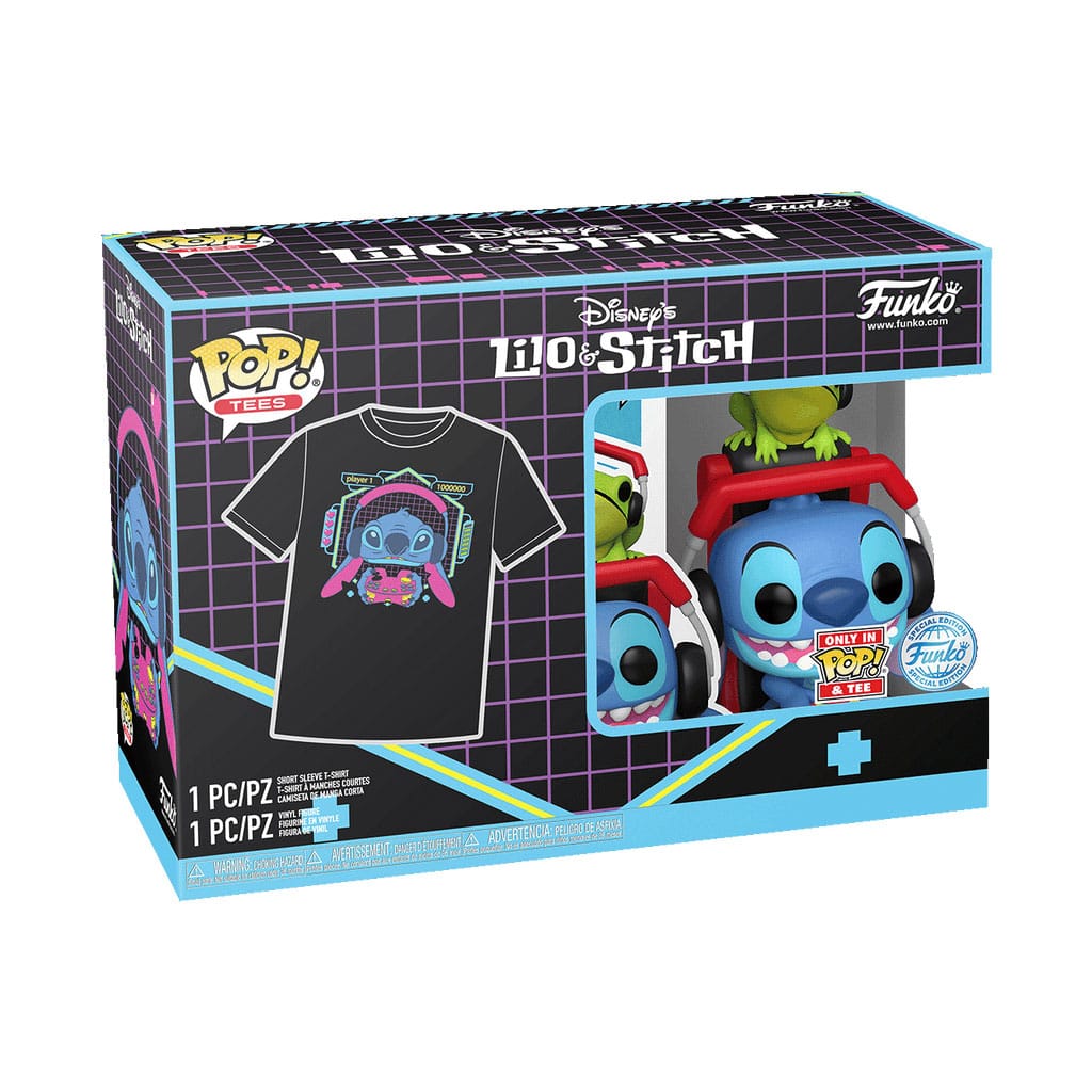 Lilo & Stitch POP! & Tee Vinyl Figur & T-Shirt Set Gmr Stitch w/frog