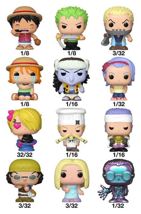 One Piece Bitty POP! Single Vinyl Figuren Display (32) PDQ 2,5 cm