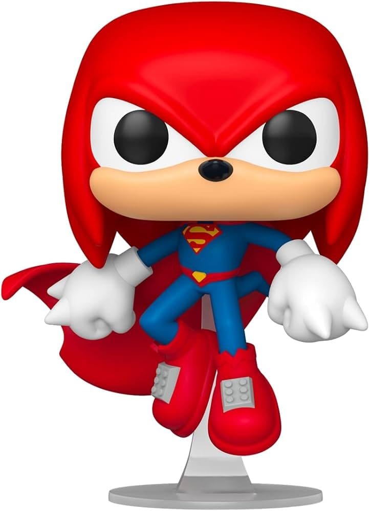 DC x Sonic the Hedgehog POP! Heroes Vinyl Figur Knuckles as Superman 9 cm
