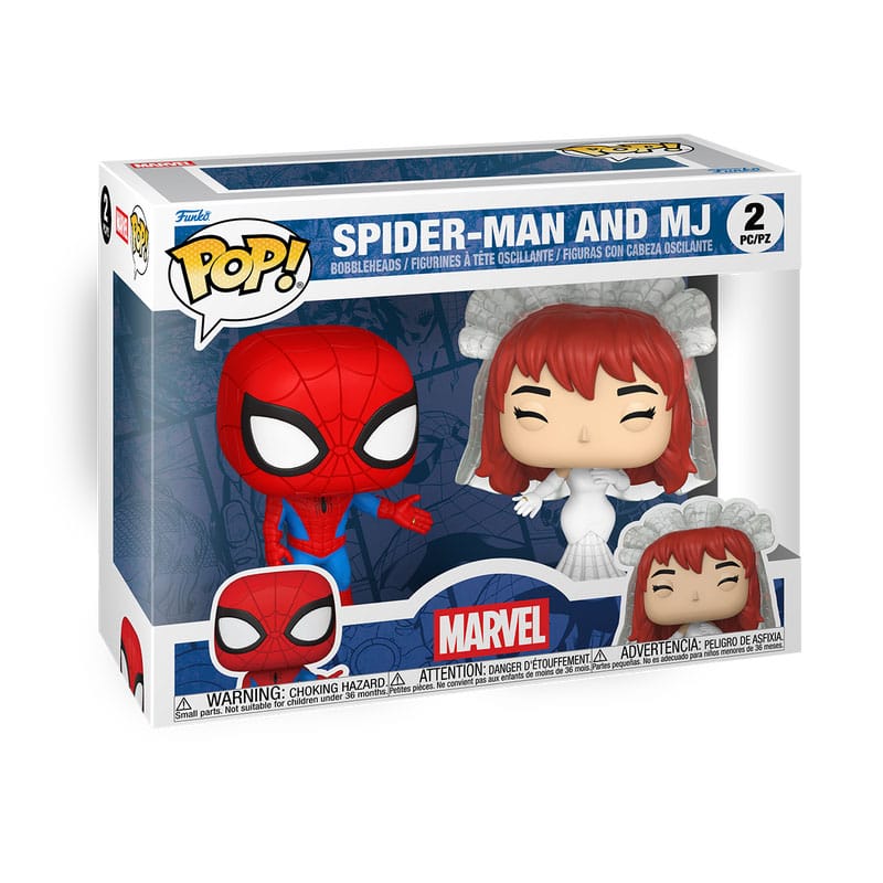 Marvel POP! Vinyl Figuren 2er-Pack Superhero Couples- SM & MJ 9 cm
