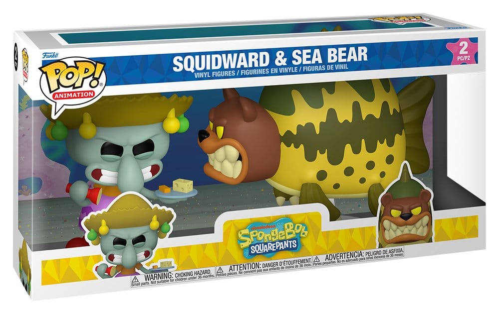 SpongeBob Schwammkopf POP! Animation Vinyl Figur 2er-Pack Squidward & Sea Bear 9 cm