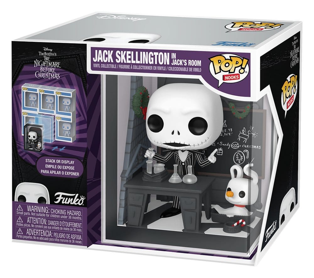 Nightmare Before Christmas POP! Nooks Vinyl Figur Jack Skellington's Room 9 cm