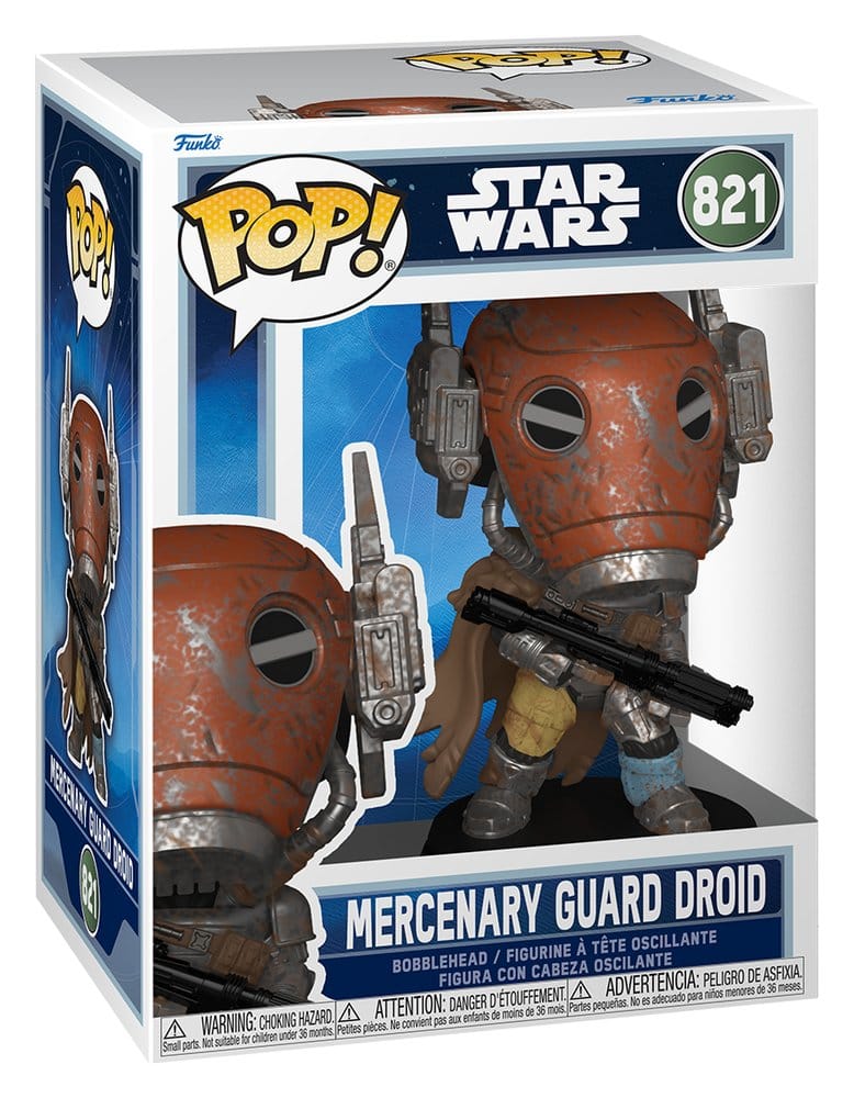 Star Wars: The Mandalorian and Grogu POP! Vinyl Wackelkopf-Figur Mercenary Guard Droid 9 cm