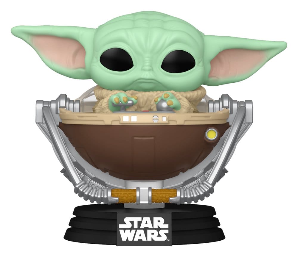 Star Wars: The Mandalorian and Grogu POP! Vinyl Wackelkopf-Figur Grogu in Pram 9 cm