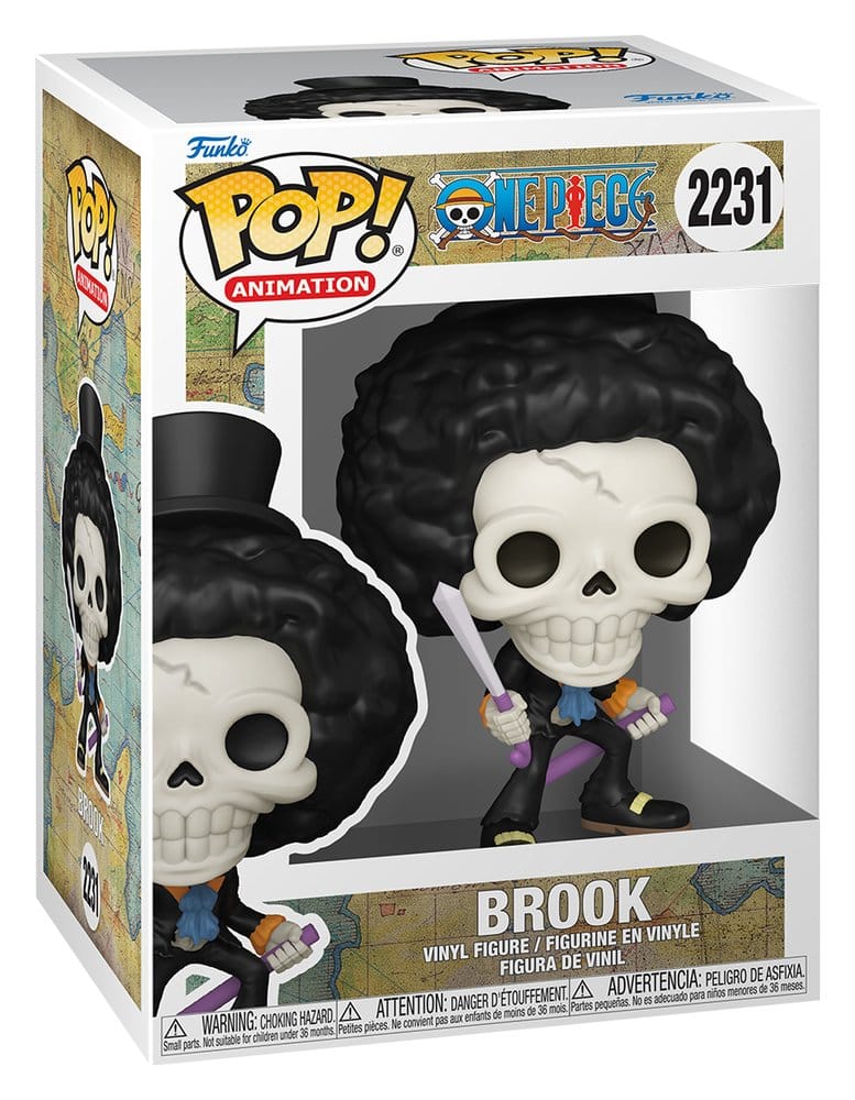 One Piece POP! Animation Vinyl Figur Brook (Refresh) 9 cm