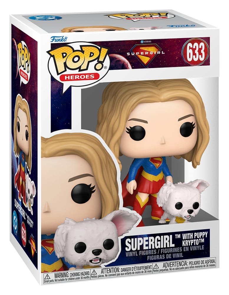 Supergirl (2026) POP! Heroes Vinyl Figur Supergirl with Puppy Krypto 9 cm