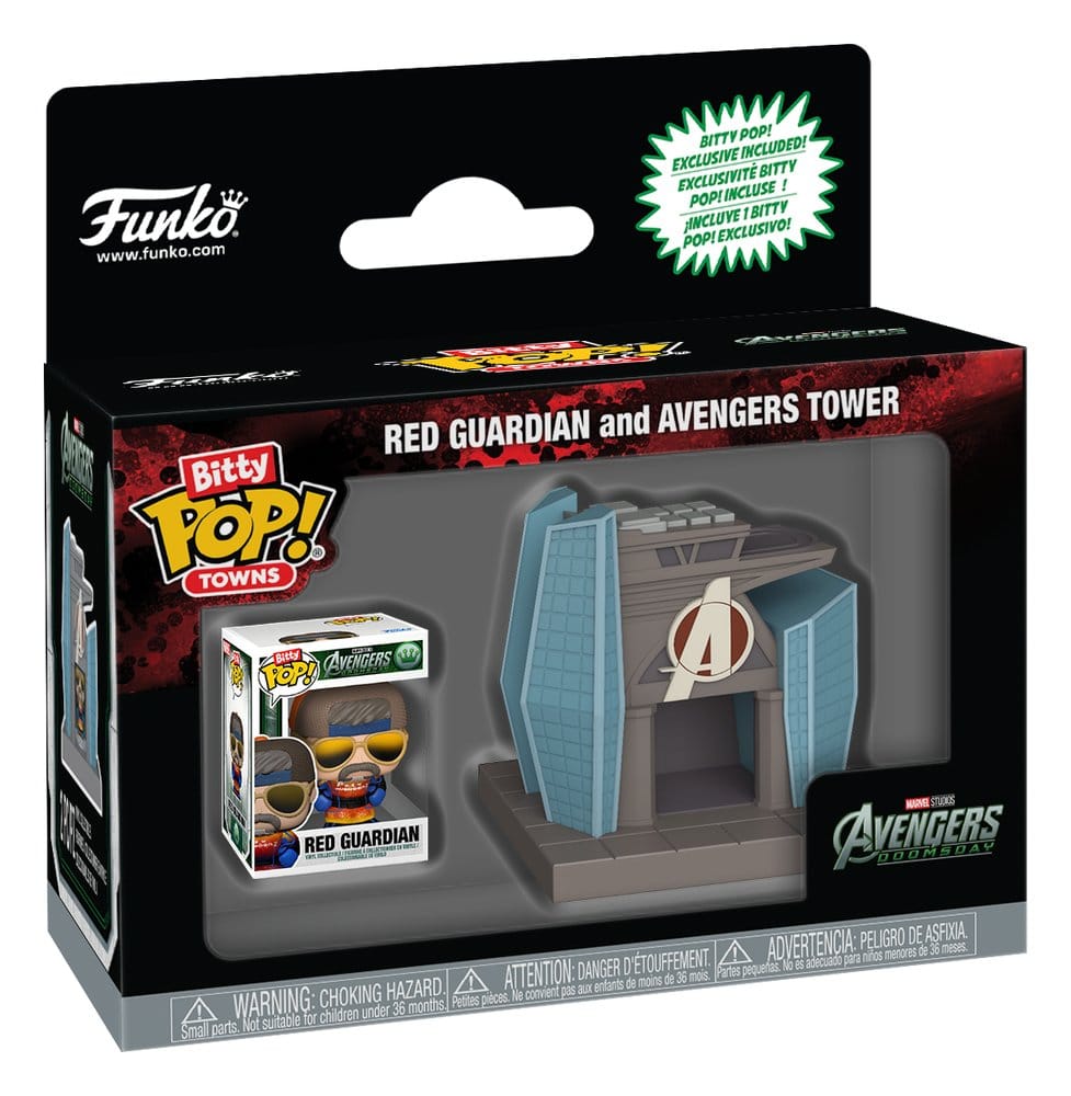 AVD Bitty POP! Towns Vinyl Figur Red Guardian and Avengers Tower