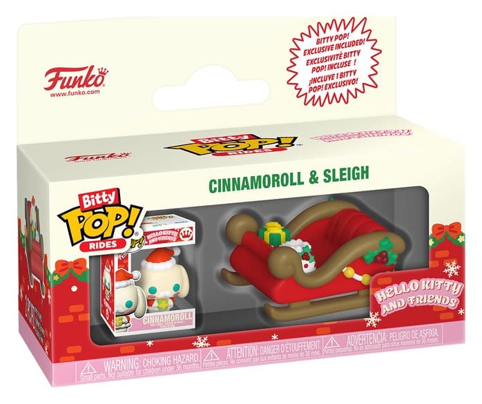 Hello Kitty Bitty POP! Rides Vinyl Figur Holiday- Sleigh with CMRL 2 cm