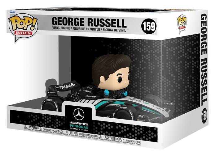 Formel 1 POP! Rides Super Deluxe Vinyl Figur Mercedes Benz - George Russell 15 cm