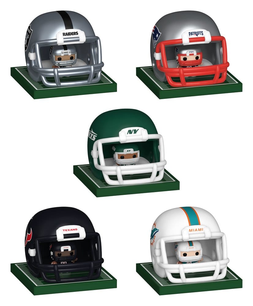 NFL Bitty POP! Helmets Vinyl Figuren AFC Series 1 Sortiment (12)
