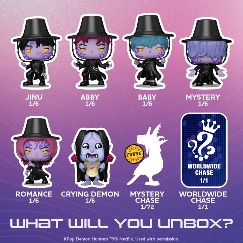 KPop Demon Hunters POP! Vinyl Figuren 6pcPDQBox 9 cm Blind Box Sortiment (6)