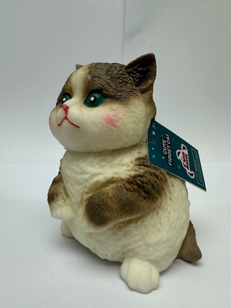 Fun Maker Squishy Fidget Toy Dark Brown Cat 11 cm