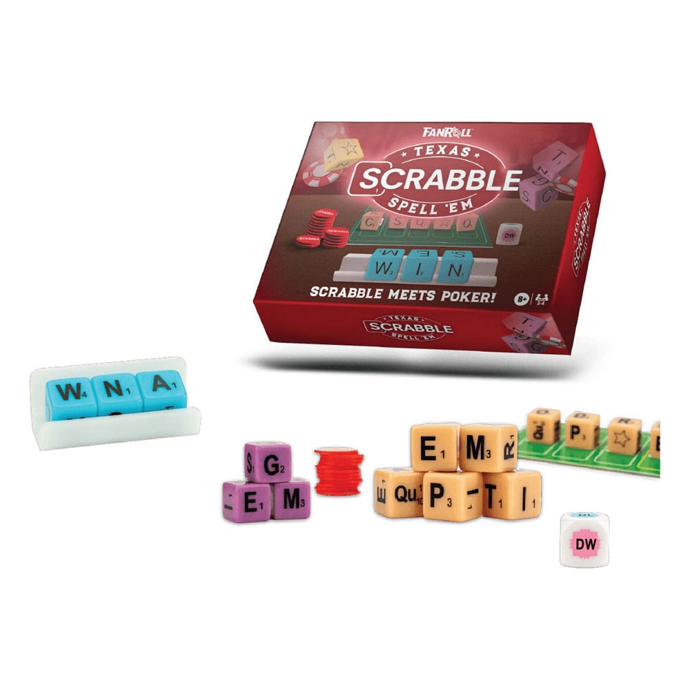 FanRoll Hasbro Spiel Scrabble Texas Spell Em