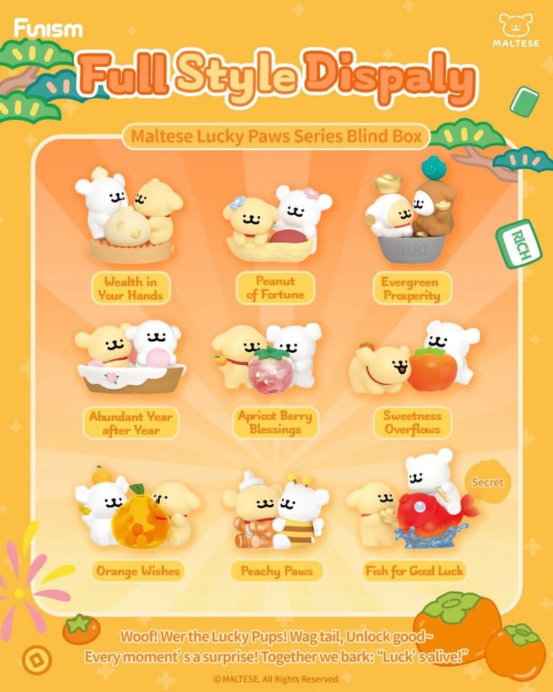 Maltese Blind Box Minifiguren Lucky Paws Series Display (8)