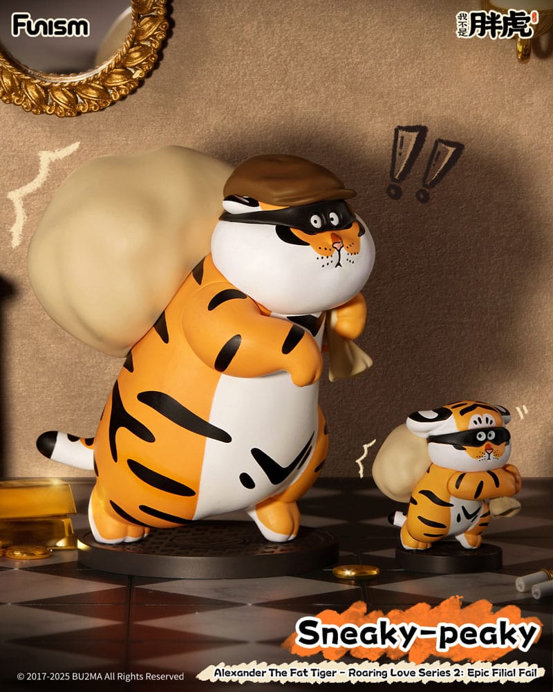 Alexander The Fat Tiger Blind Box Minifiguren Roaring Love Series 2: Epic Filial Fabil 7 cm Display (8)