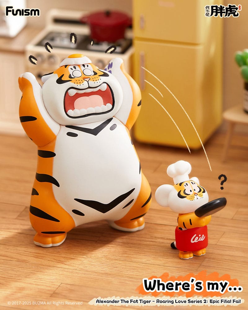 Alexander The Fat Tiger Blind Box Minifiguren Roaring Love Series 2: Epic Filial Fabil 7 cm Display (8)