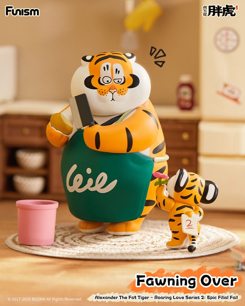 Alexander The Fat Tiger Blind Box Minifiguren Roaring Love Series 2: Epic Filial Fabil 7 cm Display (8)