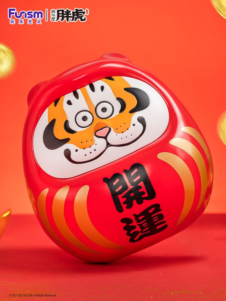 I Am Not Fat Tiger Statue Alexander the Tiger Dharuma 20 cm