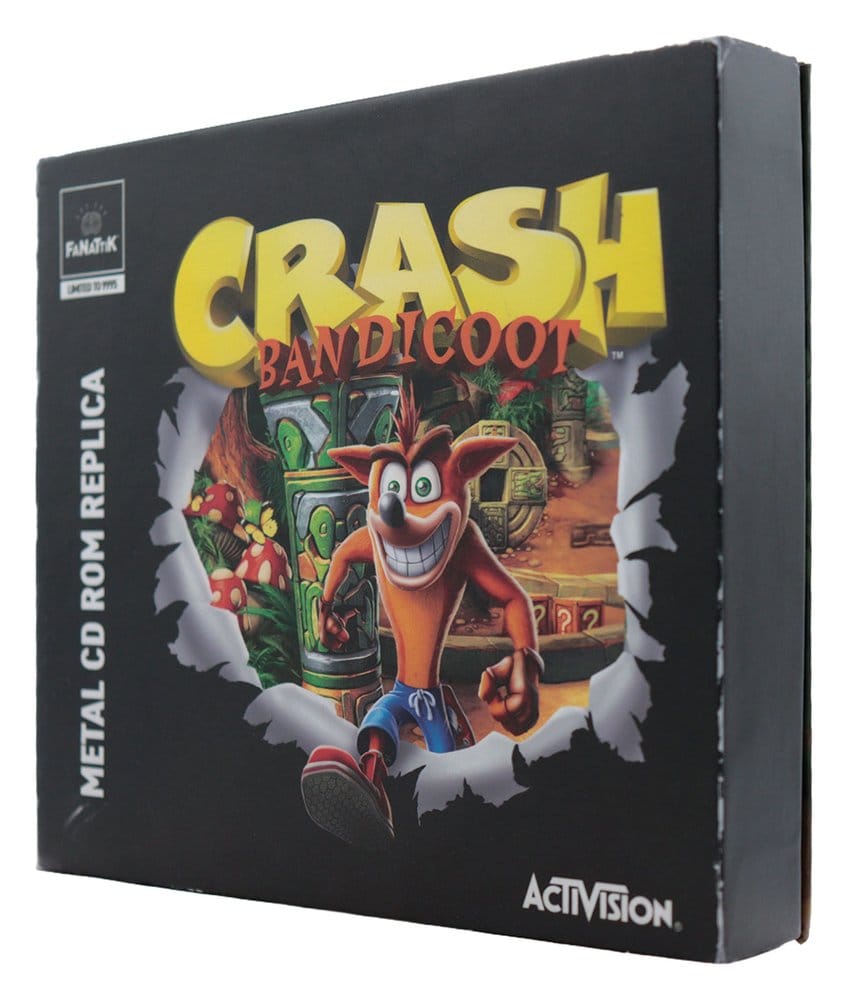 Crash Bandicoot Replik Metal CD-ROM Collectible Limited Edition 11 cm