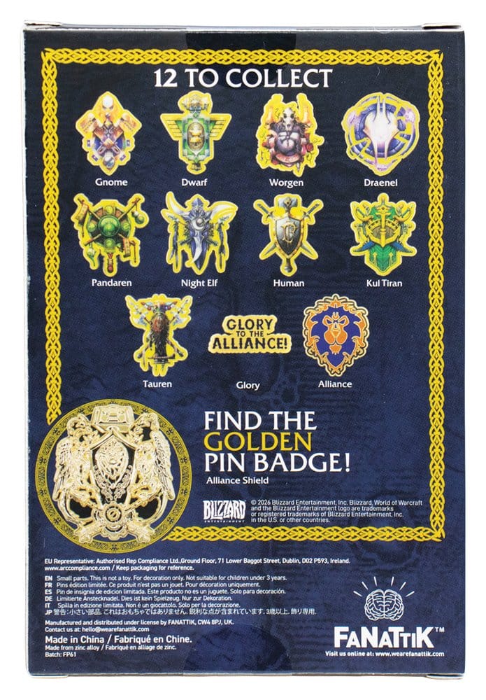 World of Warcraft Alliance Ansteck-Pins Blind Box Display (12)