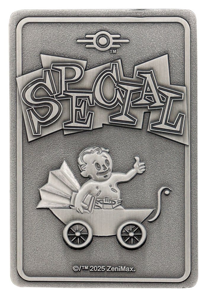 Fallout Metallbarren mit Album S.P.E.C.I.A.L. Perk Card Collector’s Album