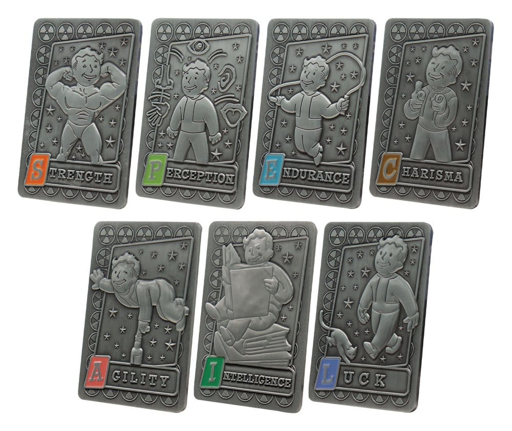 Fallout Metallbarren mit Album S.P.E.C.I.A.L. Perk Card Collector’s Album