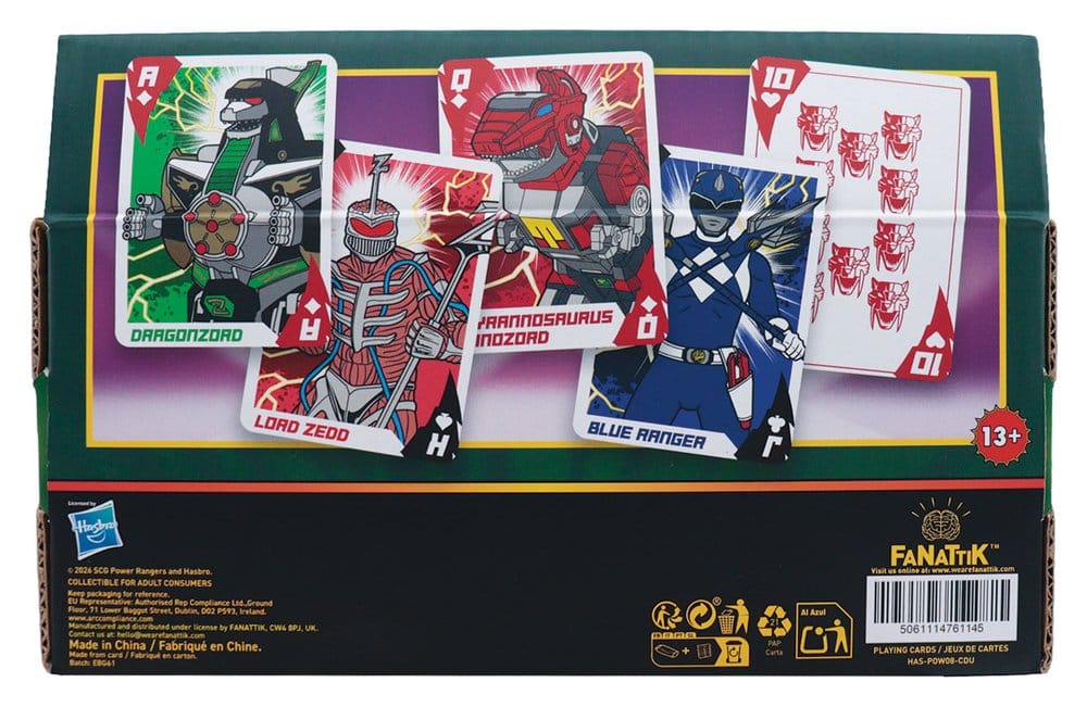 Power Rangers Spielkarten Display (12)