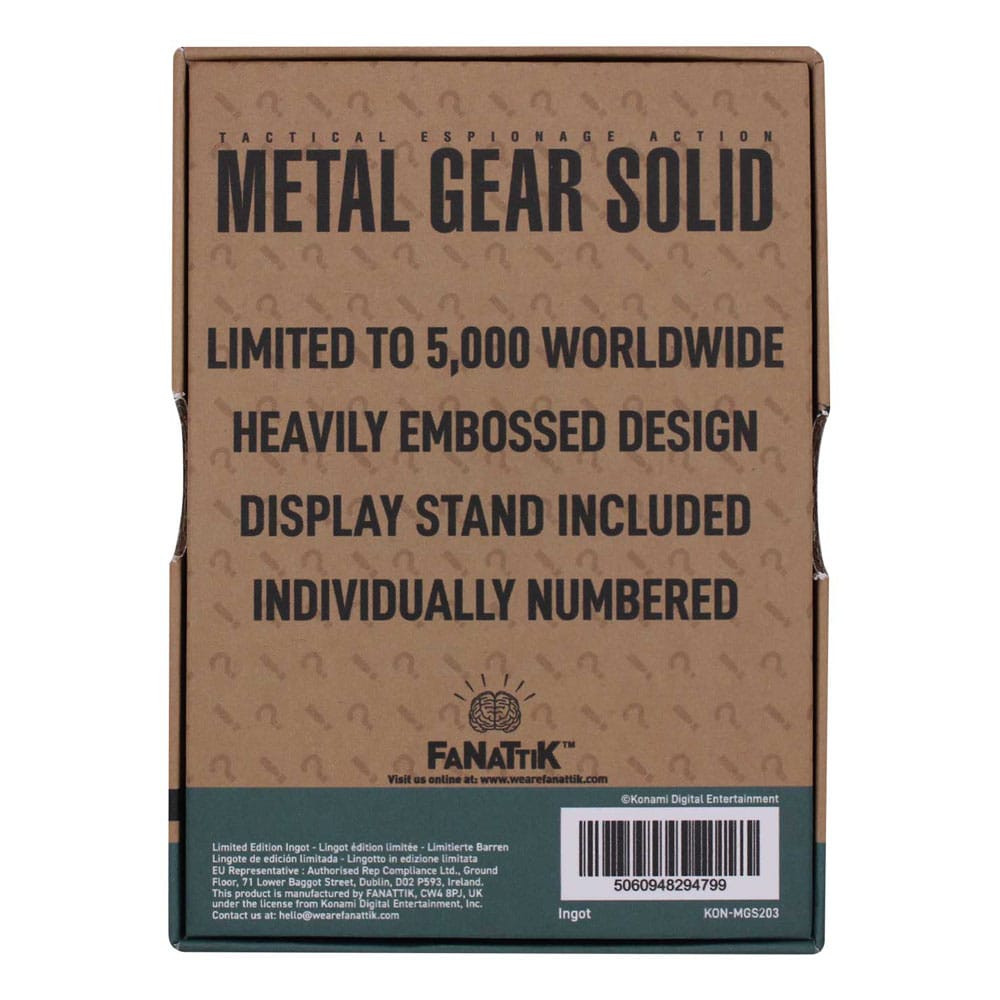 Metal Gear Solid 2 Metallbarren Raiden Limited Edition
