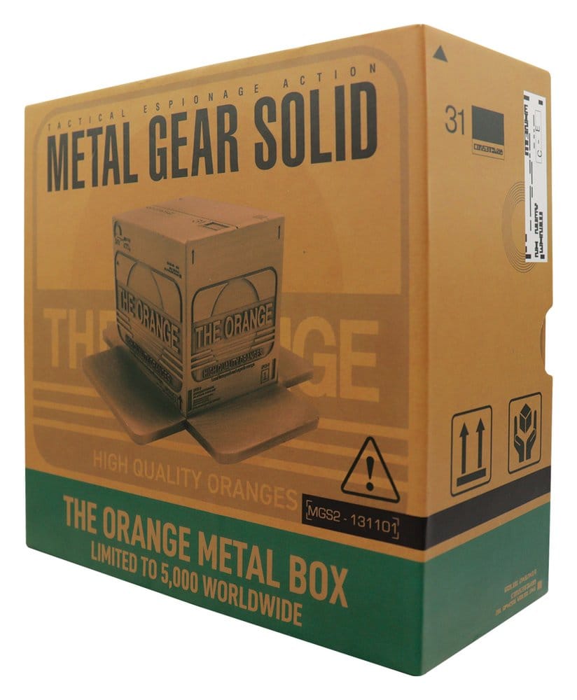 Metal Gear Solid 2 Replik Cardboard Box Antique Gold