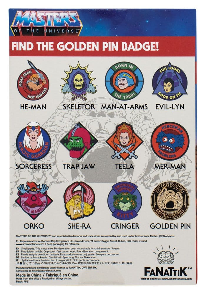 Masters of the Universe Mystery Ansteck-Pins Blind Box Display (12)