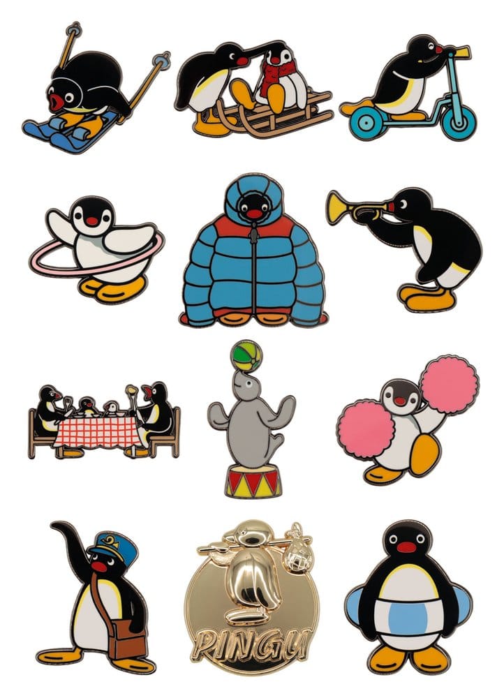 Pingu Mystery Ansteck-Pins Blind Box Display (12)