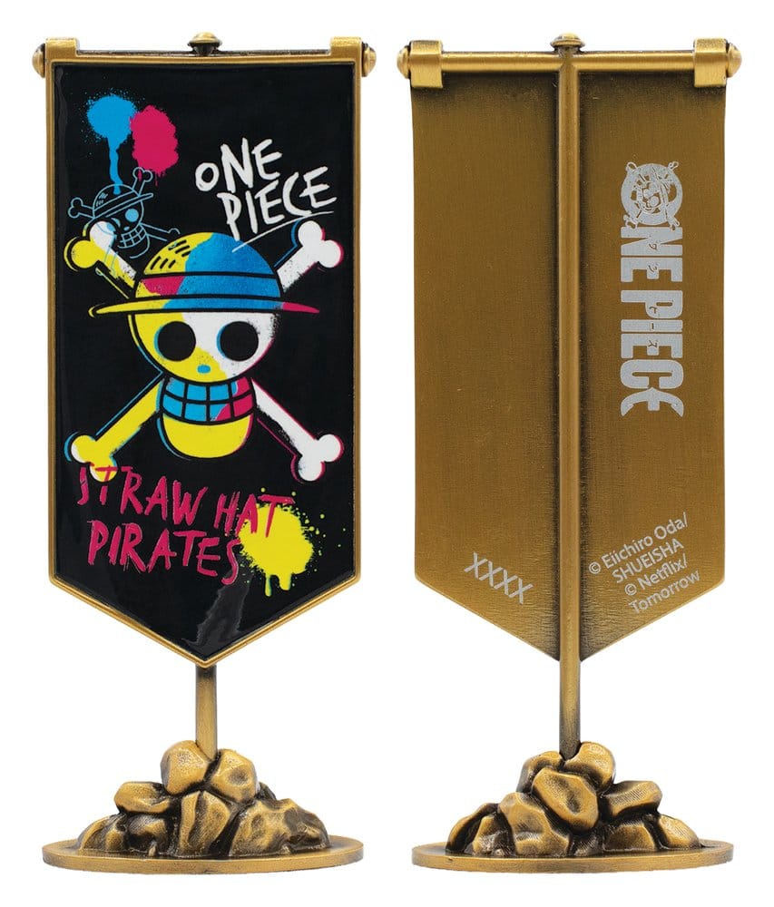 One Piece Replik Strohhutpiraten Metallbanner 11 x 6 cm