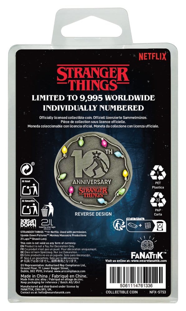 Stranger Things Sammelmünze 10th Anniversary Eleven Limited Edition