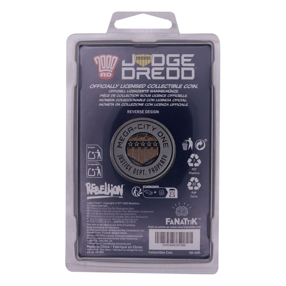 2000 AD Sammelmünze Judge Dredd Mega-City One Limited Edition