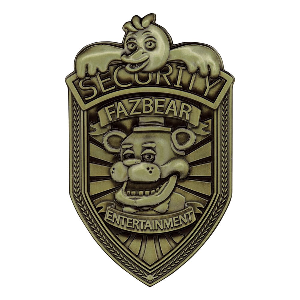 Five Nights at Freddy´s Replik Security Badge Antique Brass Edition