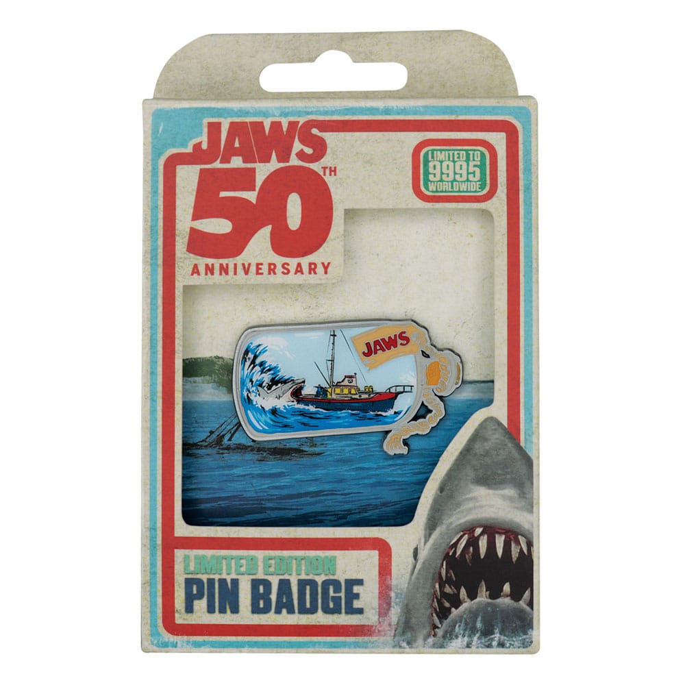 Jaws Ansteck-Pin 50th Anniversary Ship in Bottle