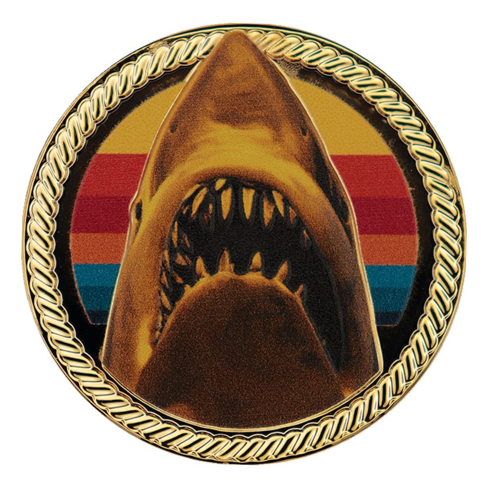 Jaws Sammelmünze 50th Anniversary 24k Gold Plated Limited Edition