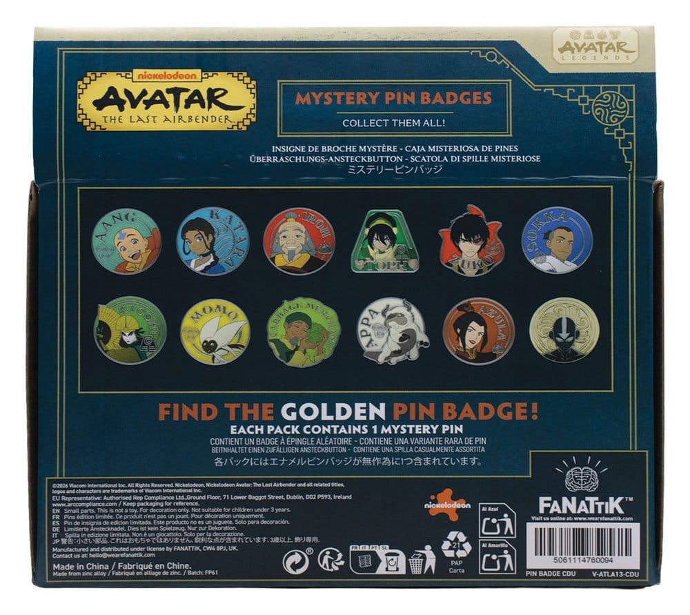 Avatar: The Last Airbender Mystery Ansteck-Pins Blind Box Display (12)