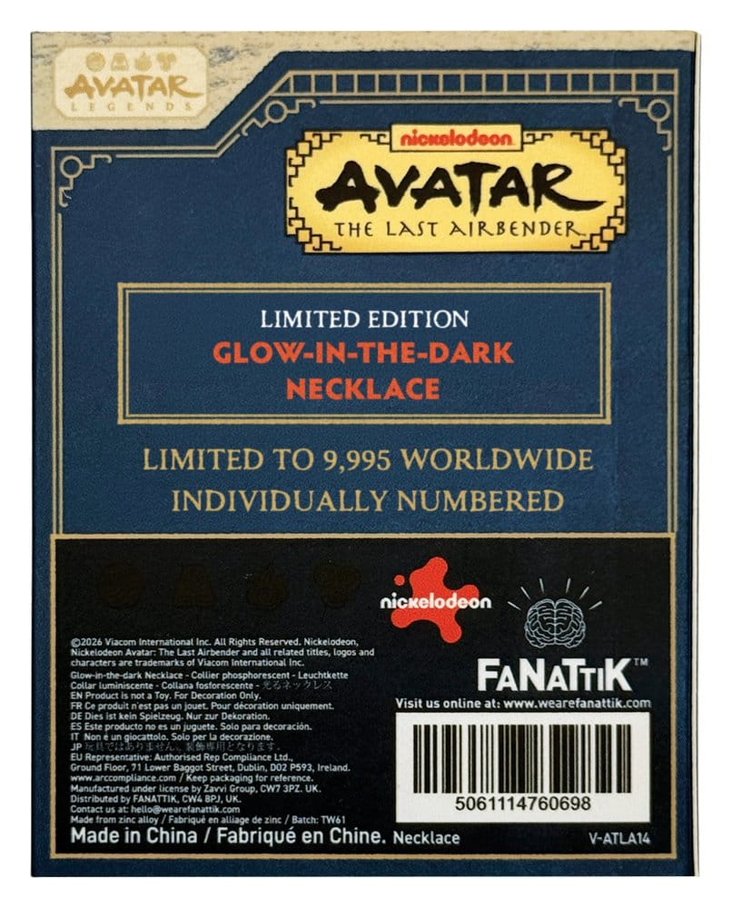 Avatar: Der Herr der Elemente Limited Edition im Dunkeln leuchtende Elemente Halskette