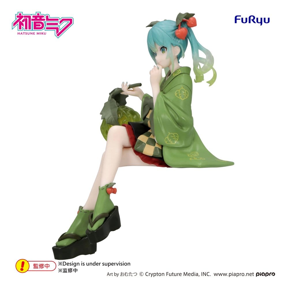 Hatsune Miku Noodle Stopper PVC Figur Flower Fairy Winter Cherry Green Color Ver. 15 cm